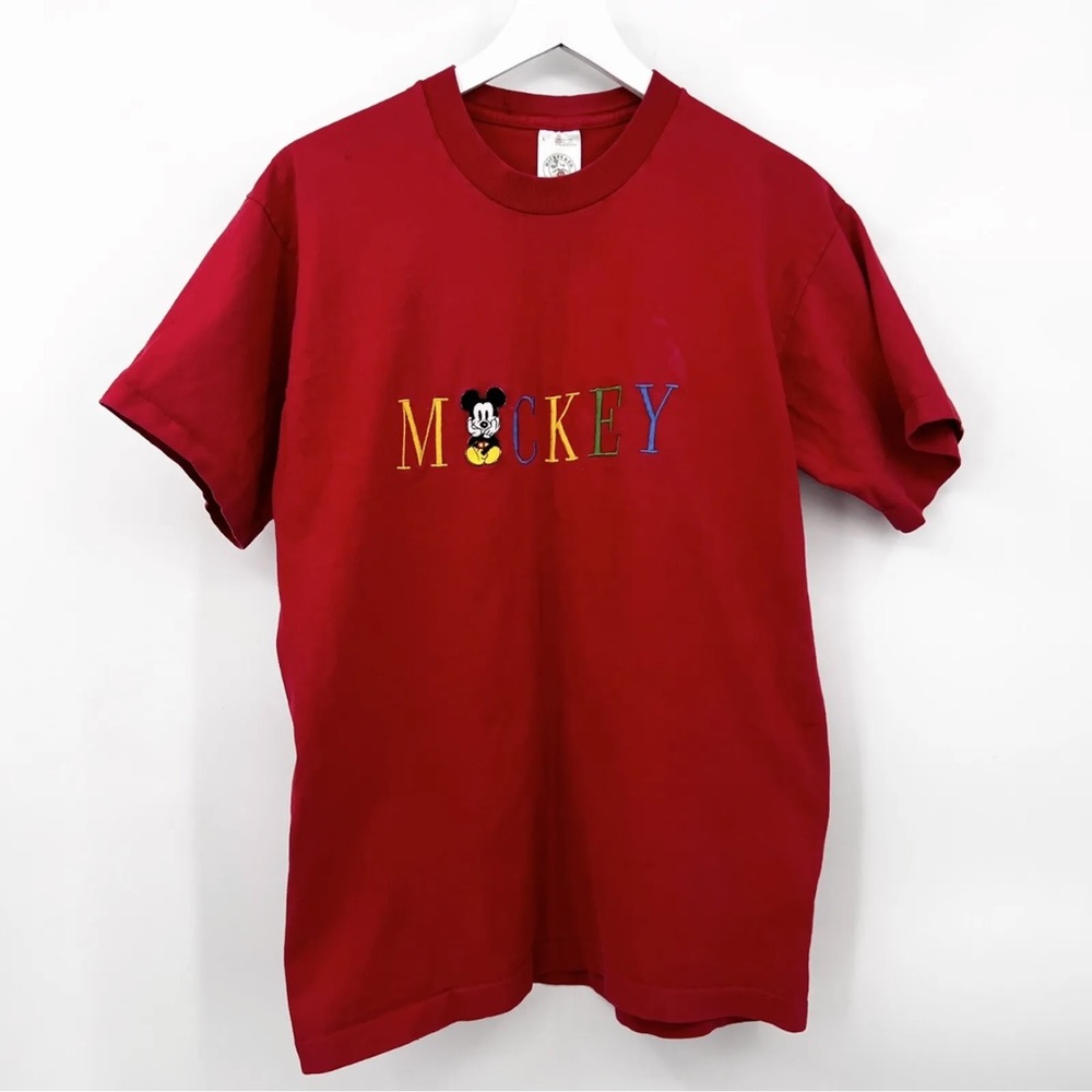 Vintage Mickey & Company Mickey Mouse Single Stitch Embroidered Pullover Shirt L